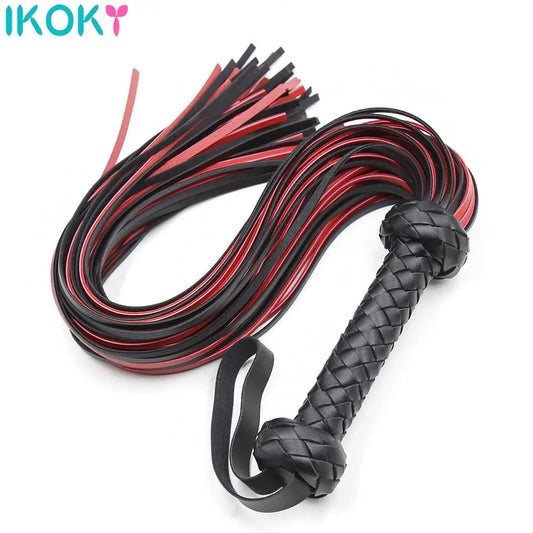 Black & Red PU Leather Whip